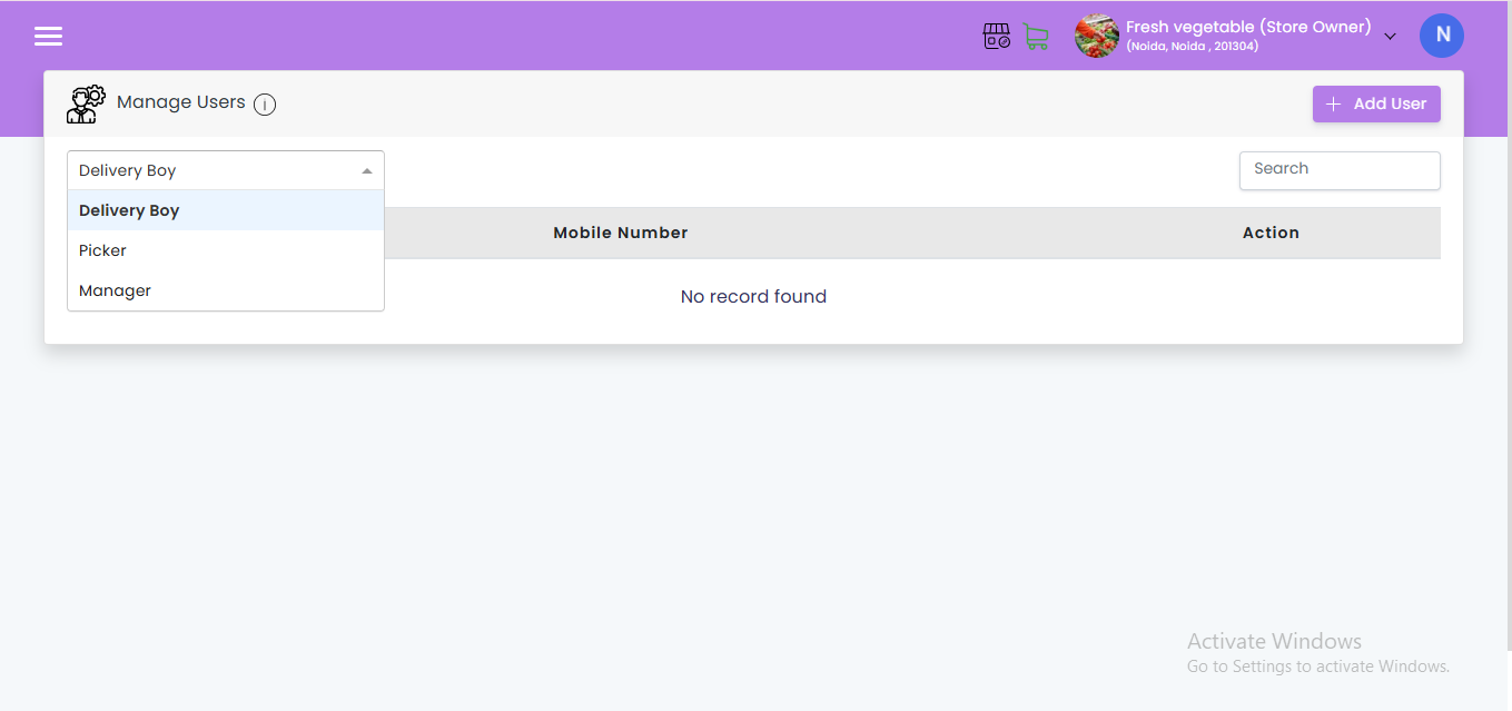 Manage Users